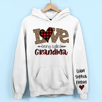 Love Being Called Grandma Sweatshirt, Christmas Nana Sweatshirt, Custom Grandma Claus Christmas Sweatshirt & Hoodie