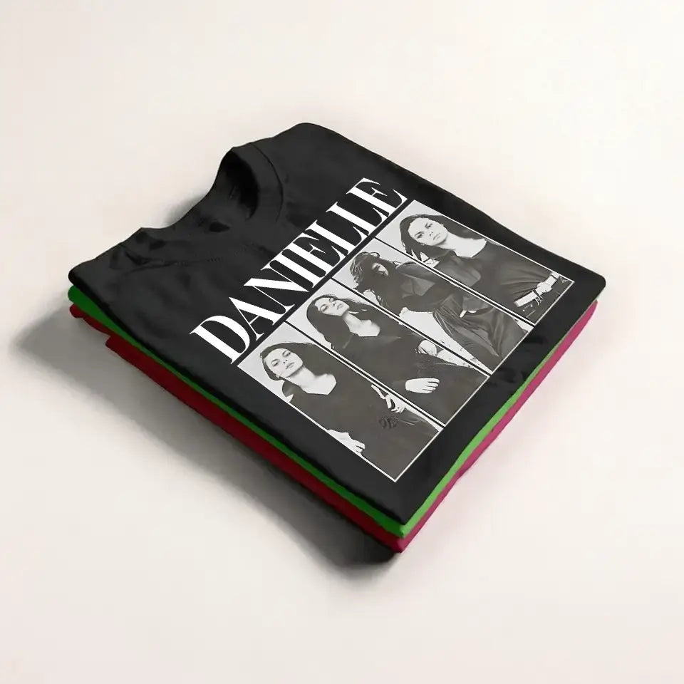 Love Captured in Every Frame - Custom 4-Photo Vintage Shirt, Personalized Gift for Wife, Girlfriend & Mom