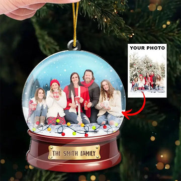 Personalized Family Photo Magic Time Ornament – Custom Acrylic Shape Christmas Gift for Loved Ones Printbelle