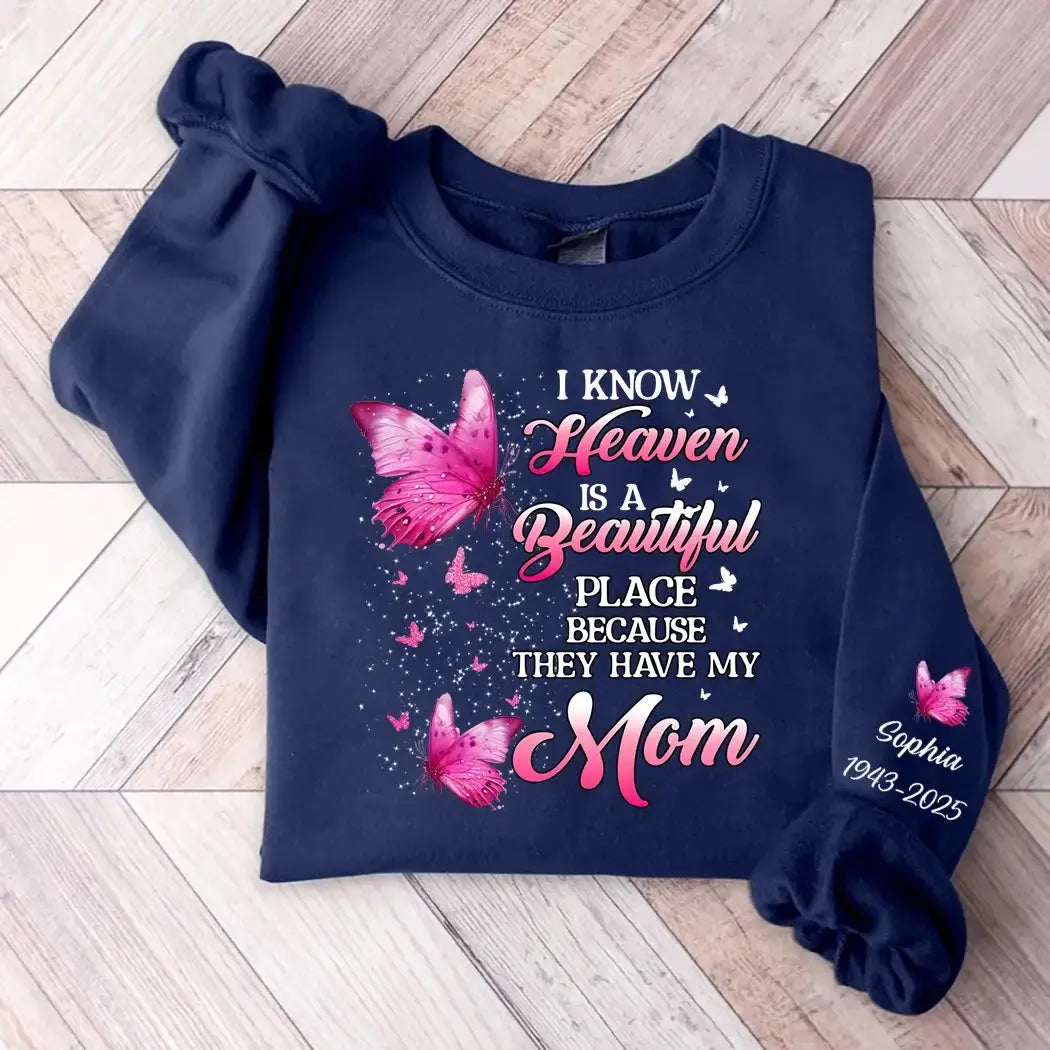 Mom Is My Guardian Angel In Heaven Memorial Day Men Women Sweatshirt Duconspace