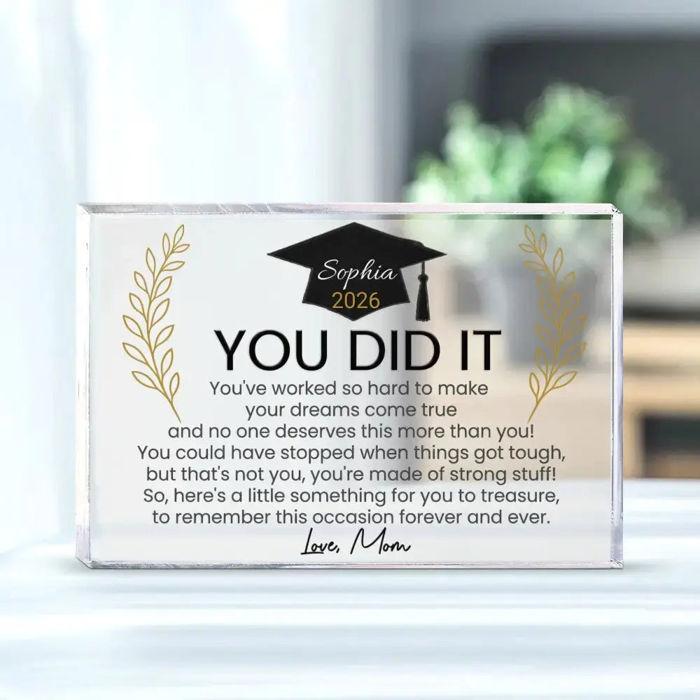 Mom’s Advice on Acrylic Plaque - Personalized Gift for Him, Her Duconspace