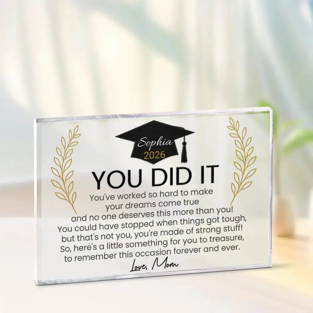 Mom’s Advice on Acrylic Plaque - Personalized Gift for Him, Her Duconspace