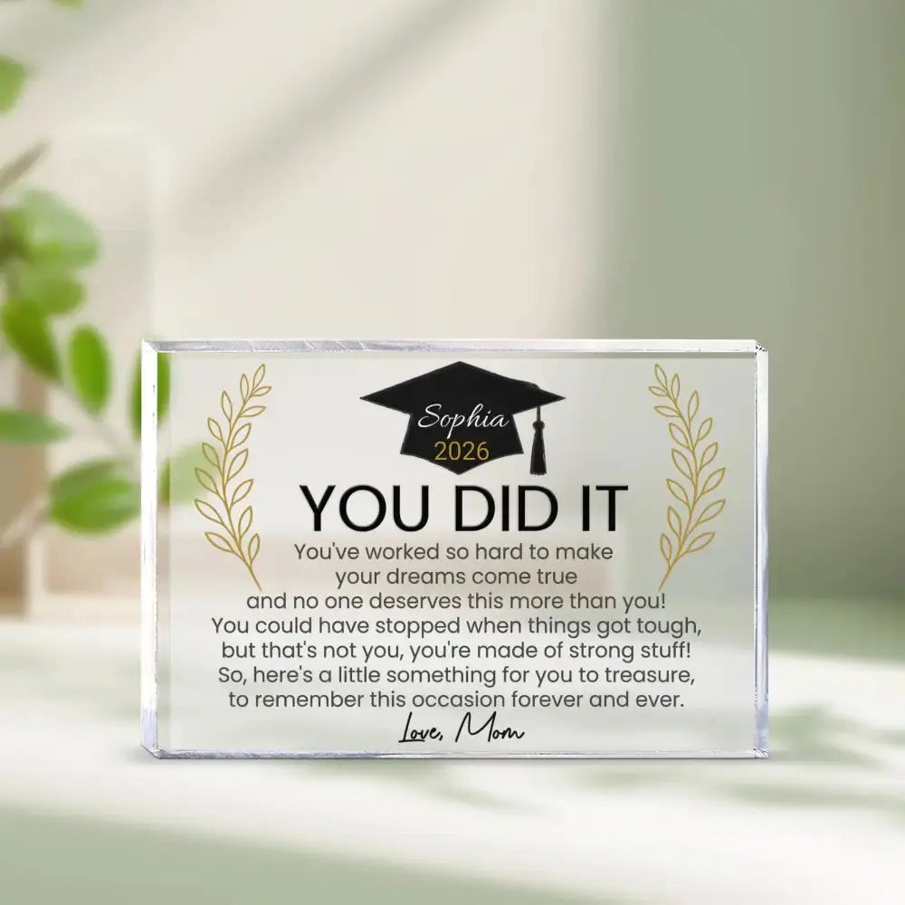 Mom’s Advice on Acrylic Plaque - Personalized Gift for Him, Her Duconspace