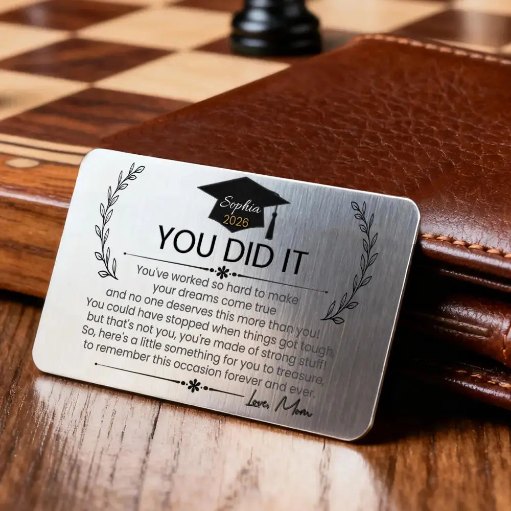 Mom’s Advice on Wallet Card - Personalized Gift for Him, Her Duconspace