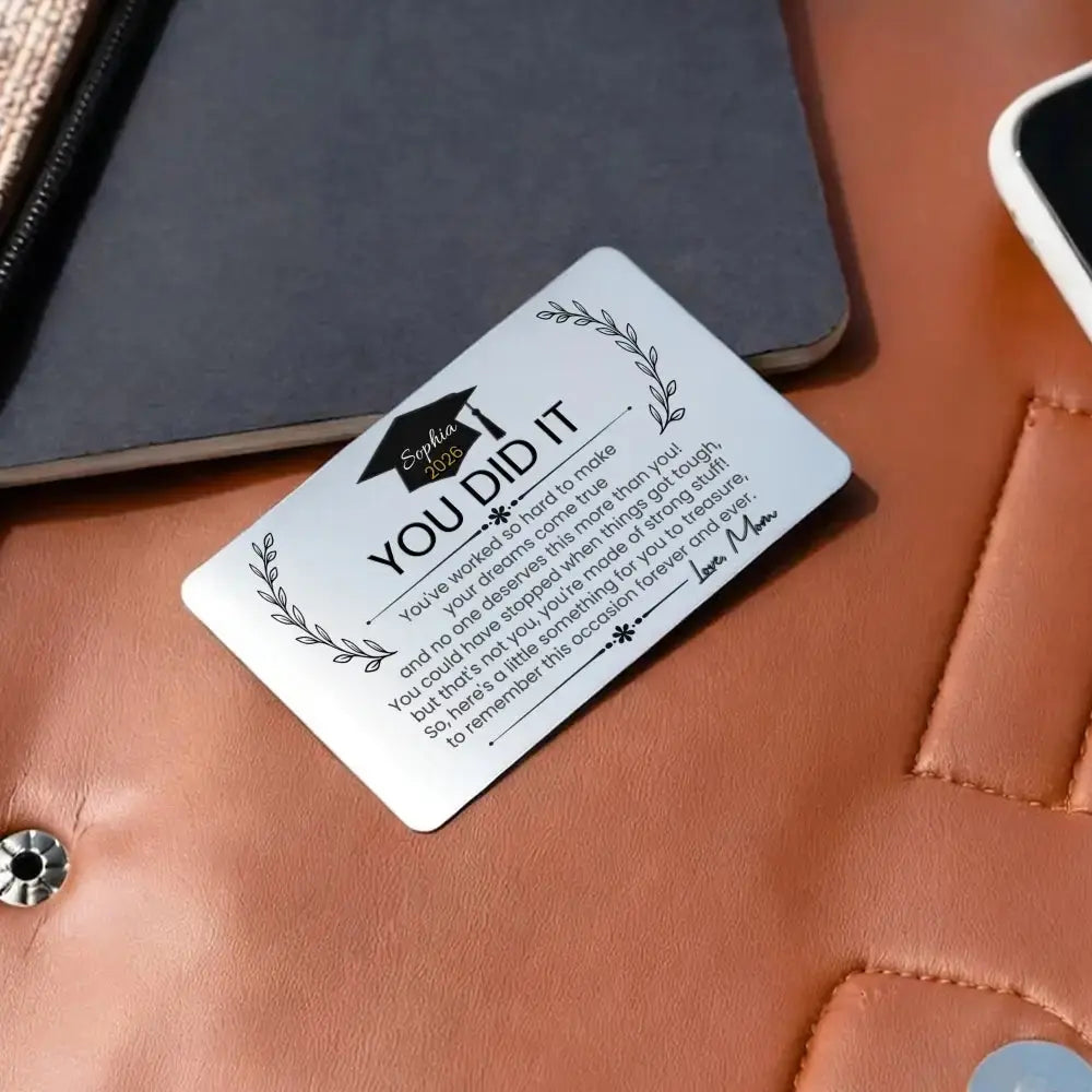 Mom’s Advice on Wallet Card - Personalized Gift for Him, Her Duconspace