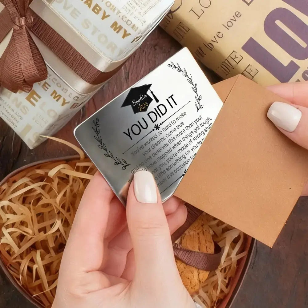 Mom’s Advice on Wallet Card - Personalized Gift for Him, Her Duconspace