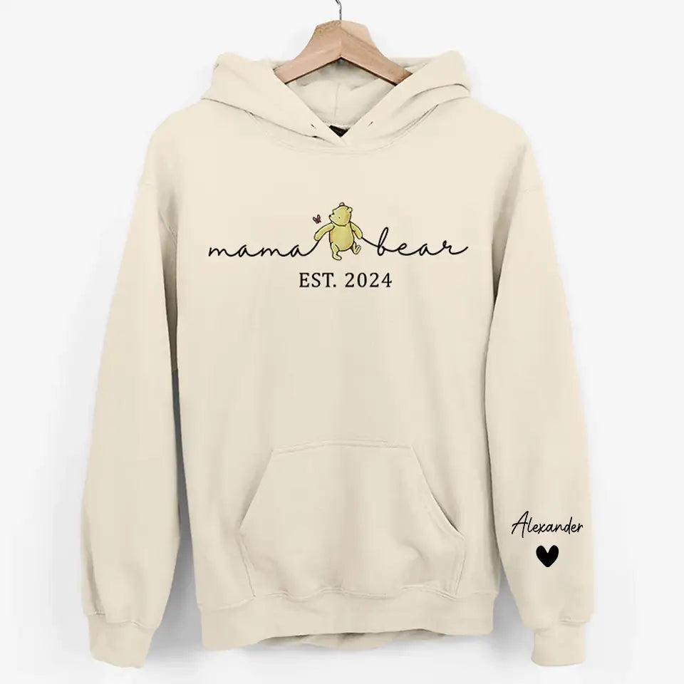 Motherhood Is the Greatest Thing - Personalized Family Sweatshirt with Sleeve Design, Custom Gift for Mom