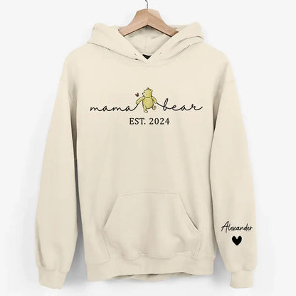 Motherhood Is the Greatest Thing - Personalized Family Sweatshirt with Sleeve Design, Custom Gift for Mom