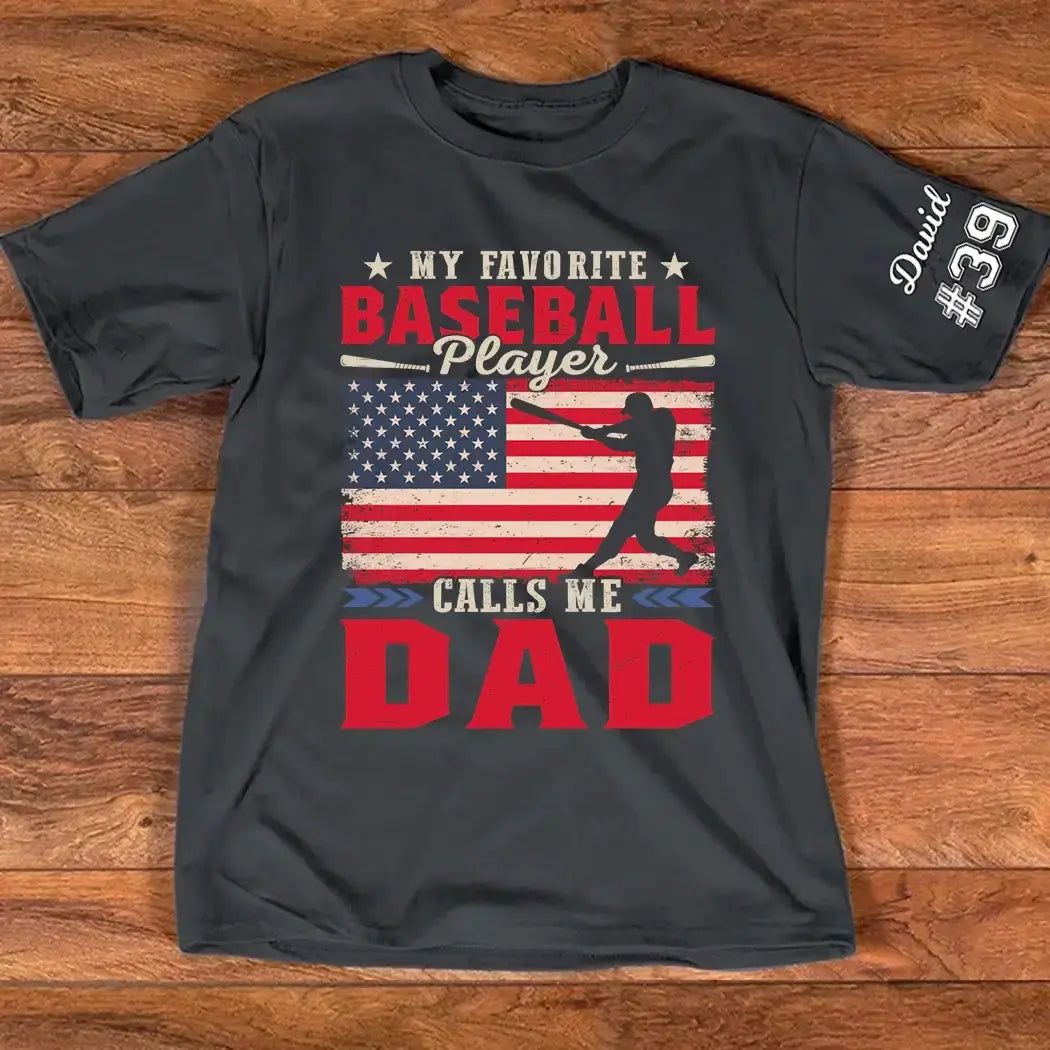 My Favorite Baseball Player Calls Me Dad - Personalized Gift for Father Day Duconspace