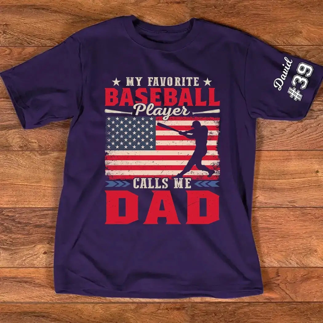 My Favorite Baseball Player Calls Me Dad - Personalized Gift for Father Day Duconspace