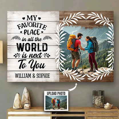 My Favorite Love Story Is Ours - Custom Photo Horizontal Poster, Personalized Anniversary Gift for Husband and Wife