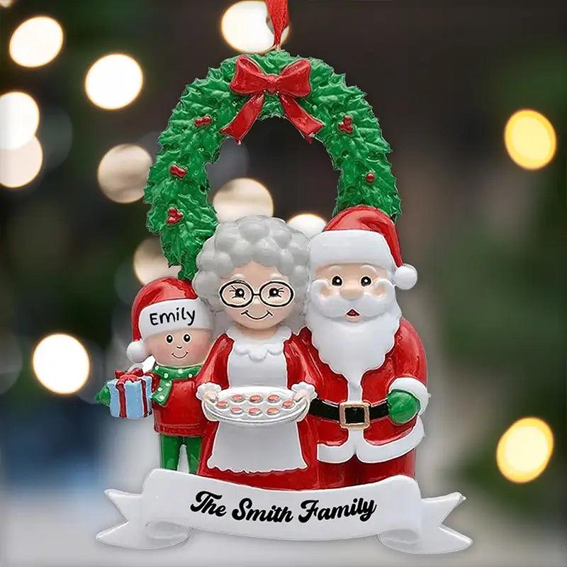 My Favorite Part Of Christmas Is Family - Personalized Family Resin Ornament - Christmas Gift For Family Members, Christmas Gift For Grandparents