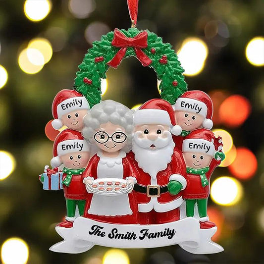 My Favorite Part Of Christmas Is Family - Personalized Family Resin Ornament - Christmas Gift For Family Members, Christmas Gift For Grandparents