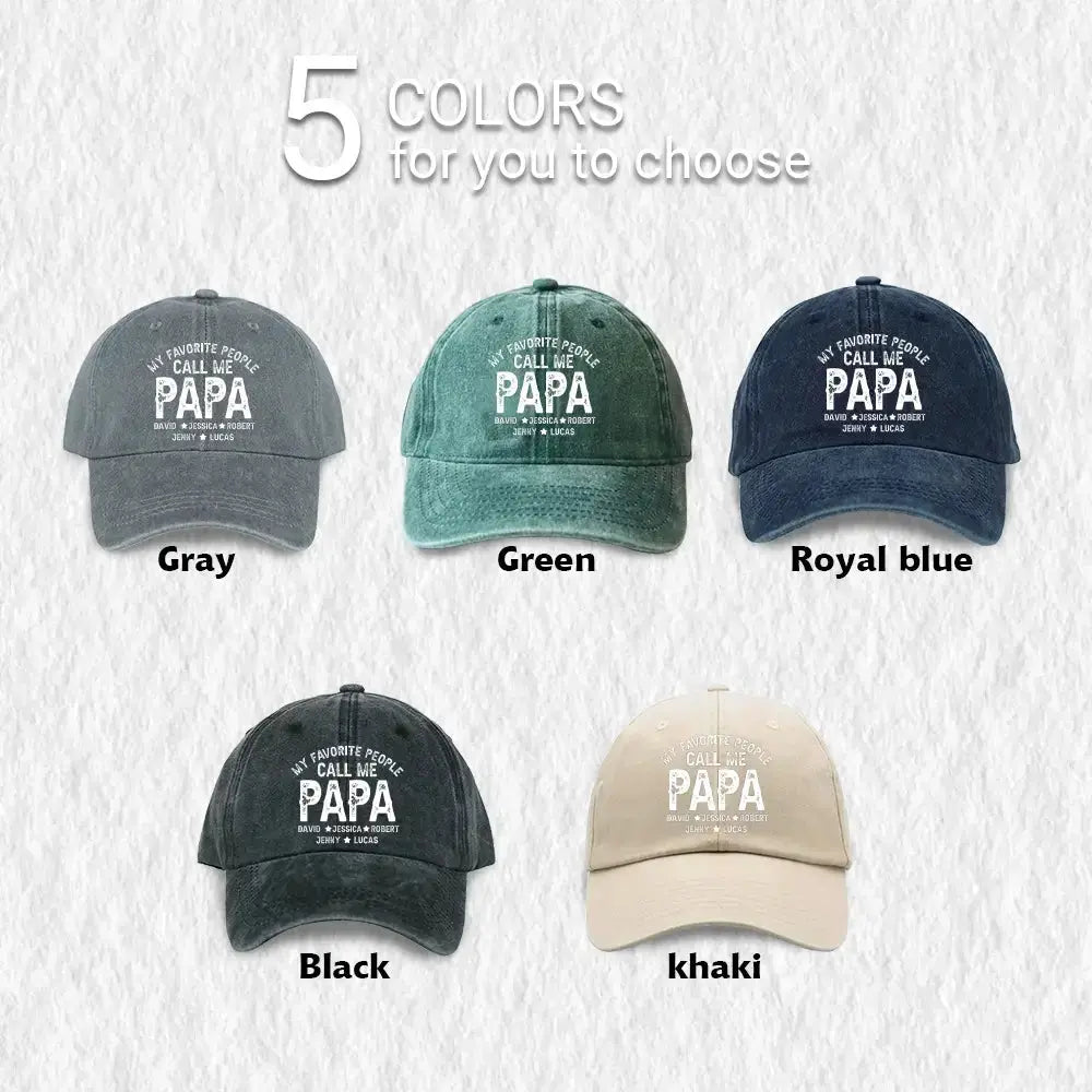 My Favorite People Call Me Cap - Personalized Gift for Dad, Grandpa Duconspace