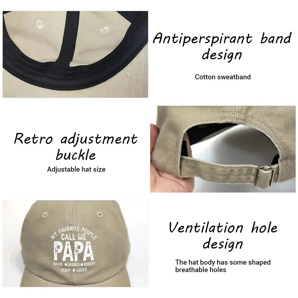 My Favorite People Call Me Cap - Personalized Gift for Dad, Grandpa Duconspace