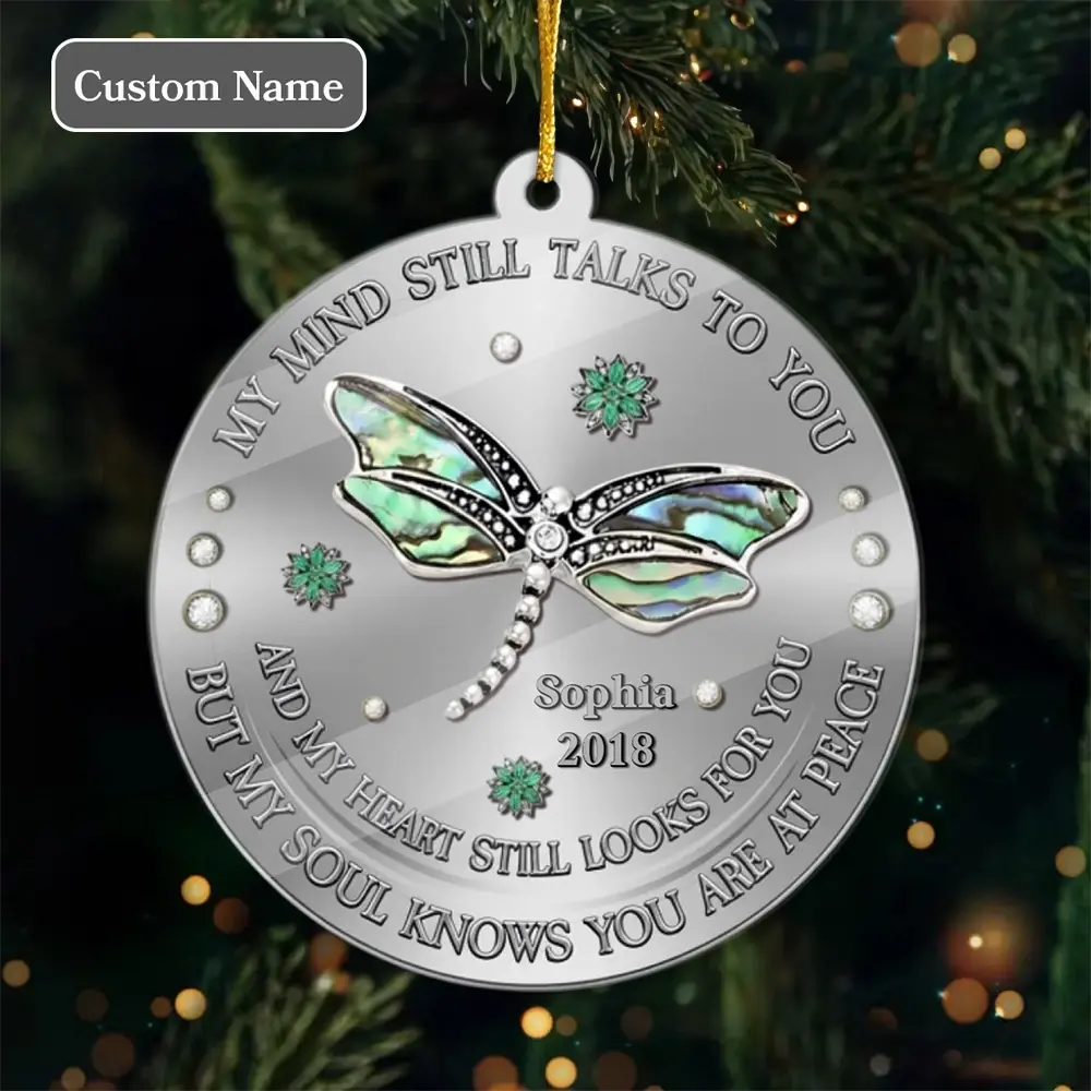 My Mind My Heart My Soul - Personalized Memorial Ornament Duconspace