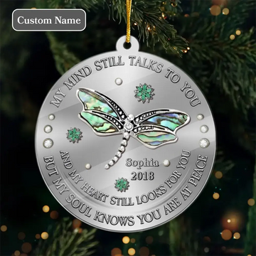 My Mind My Heart My Soul - Personalized Memorial Ornament Duconspace