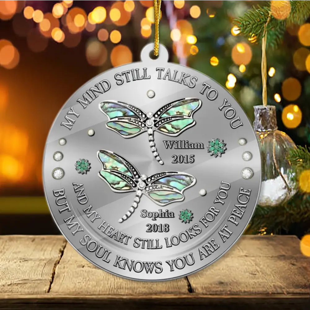 My Mind My Heart My Soul - Personalized Memorial Ornament Duconspace