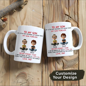My Son Forever - Personalized Custom Coffee Mug