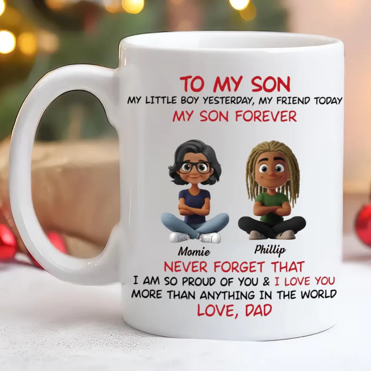 My Son Forever - Personalized Custom Coffee Mug
