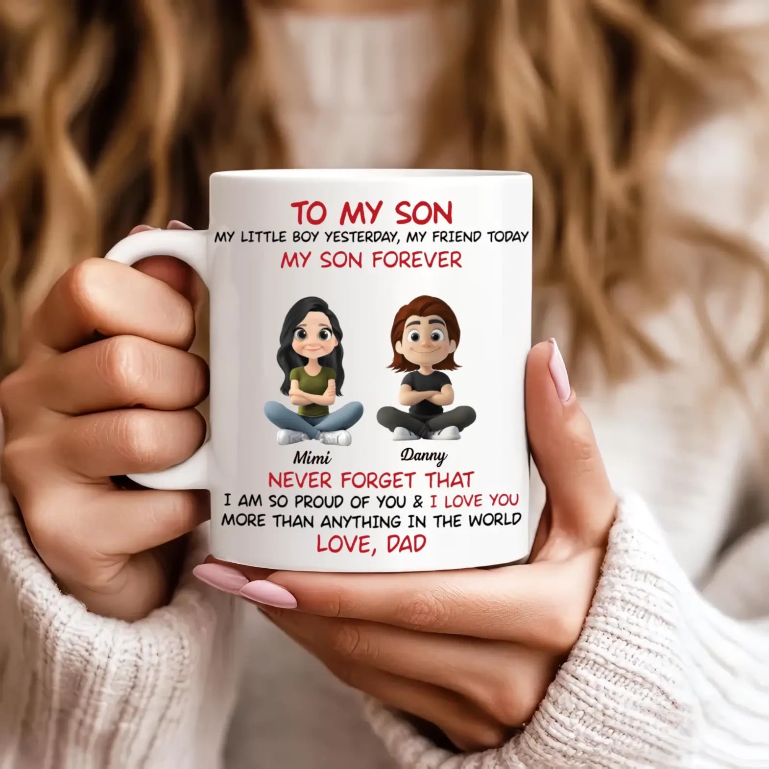 My Son Forever - Personalized Custom Coffee Mug