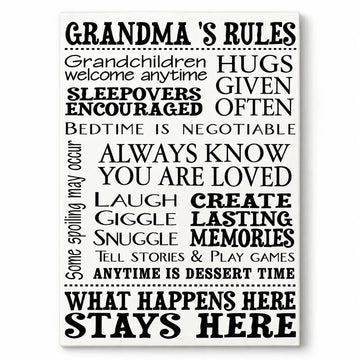 Nana's Rules Grandchildren Welcome Custom Poster Duconspace