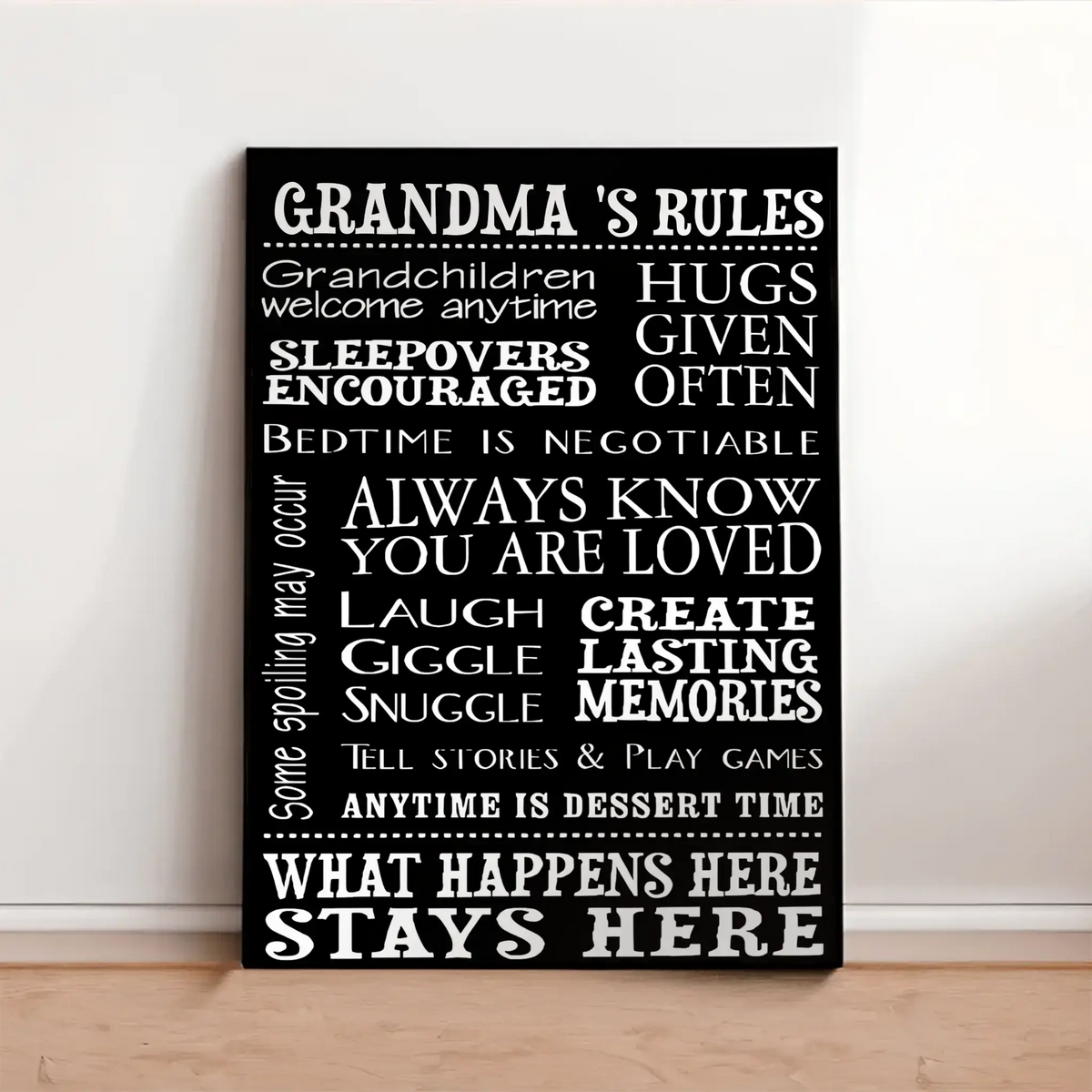 Nana's Rules Grandchildren Welcome Custom Poster Duconspace