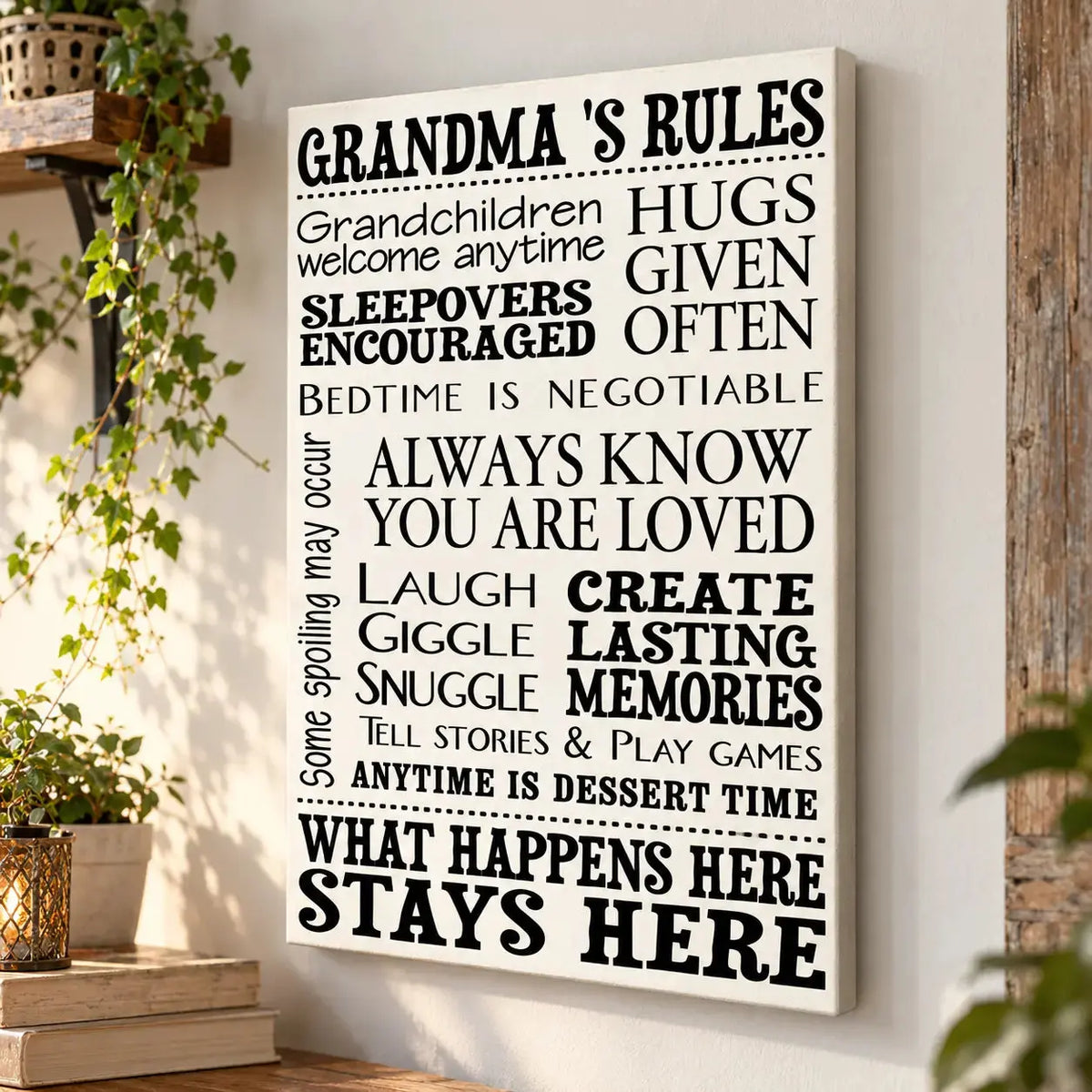 Nana's Rules Grandchildren Welcome Custom Poster Duconspace