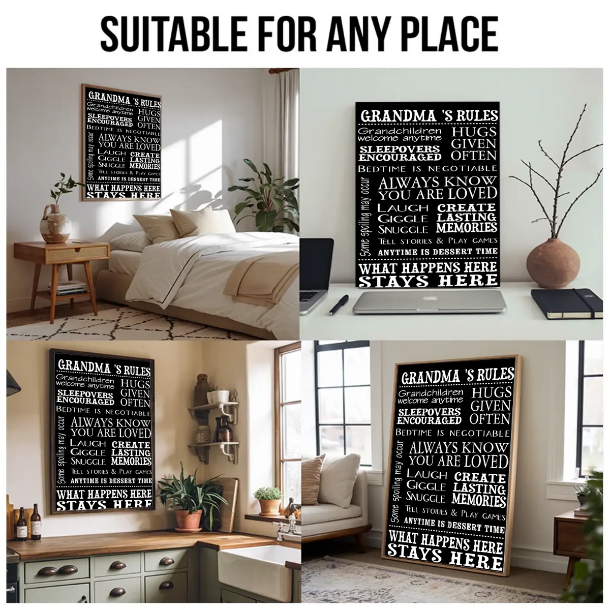 Nana's Rules Grandchildren Welcome Custom Poster Duconspace