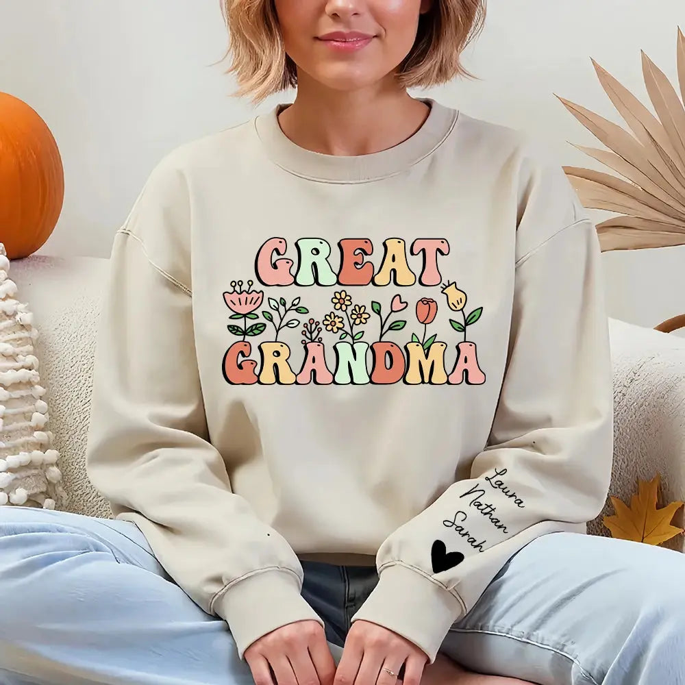 Nanny Garden - Personalized Sweatshirt Gift for Grandma Duconspace