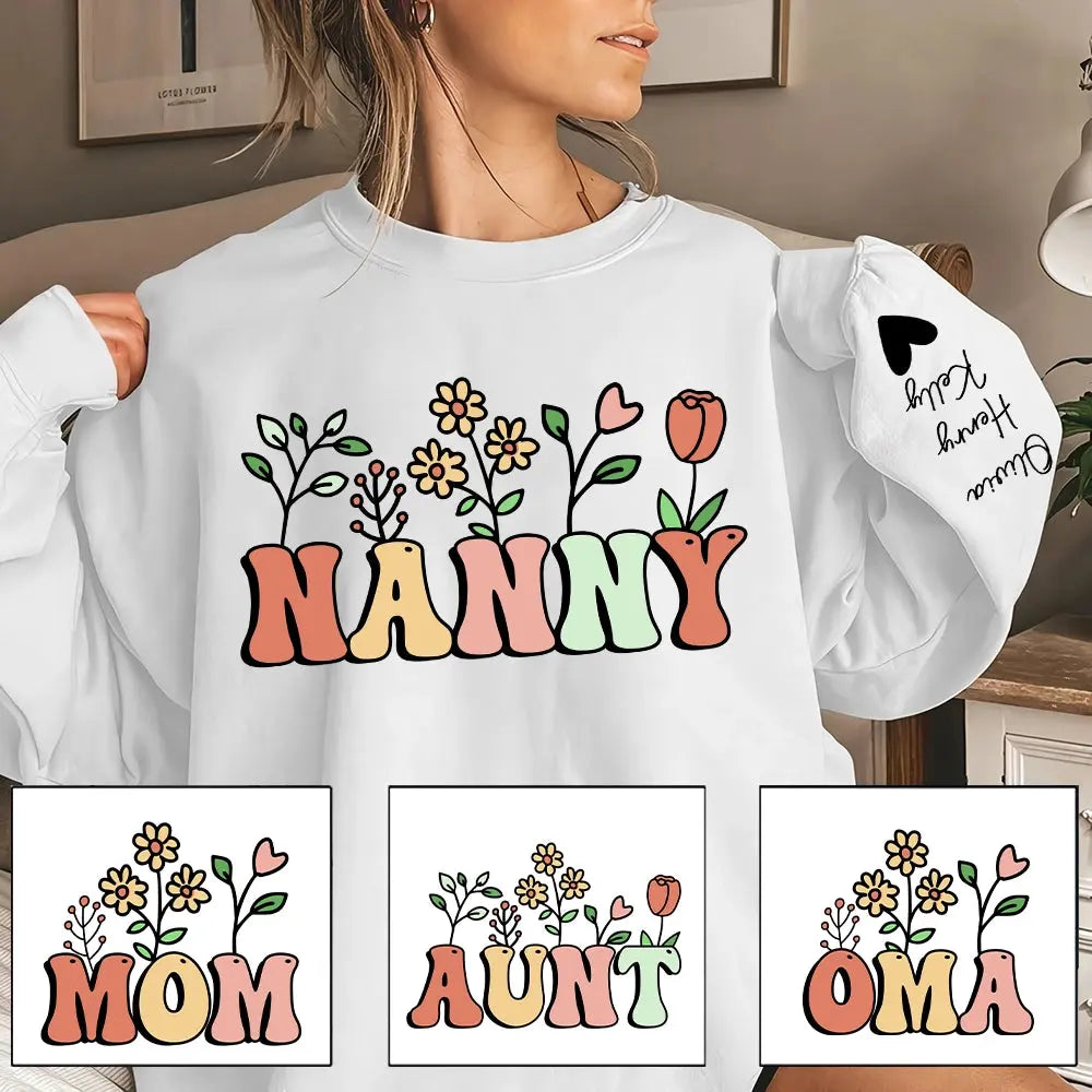 Nanny Garden - Personalized Sweatshirt Gift for Grandma Duconspace