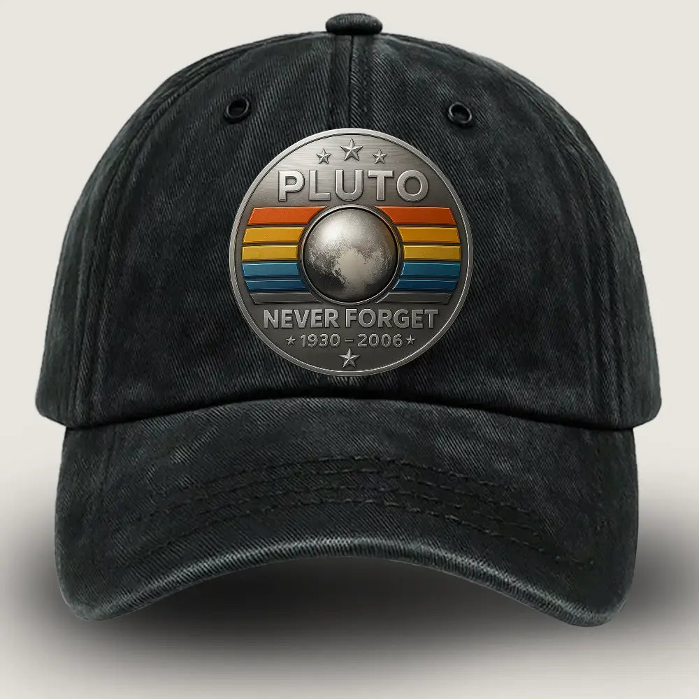 Never Forget Pluto Cap – Retro Science Wash Demi Baseball Hat