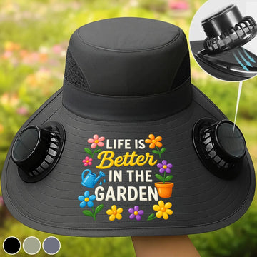 [New] Life Is Better in the Garden – Solar Fan Hat for Women Duconspace