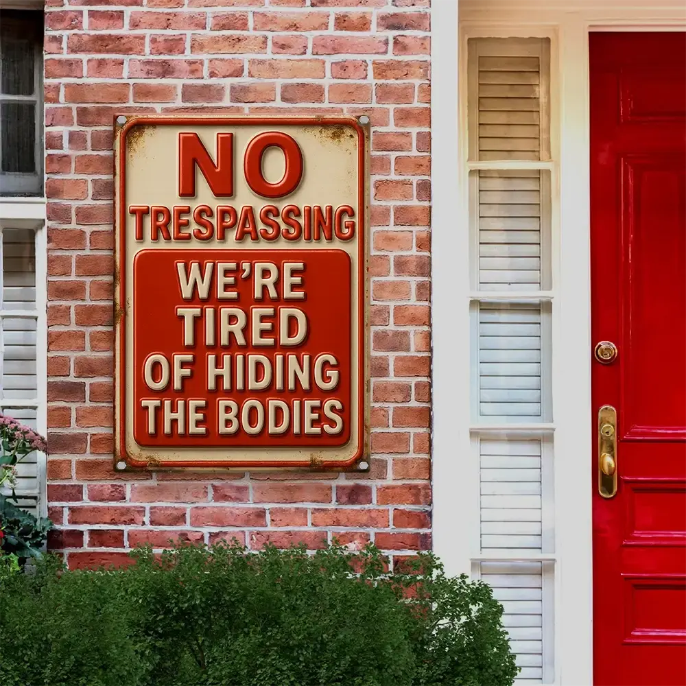 No Trespassing Notice Sign Metal No Soliciting Sign Retro Sign Duconspace