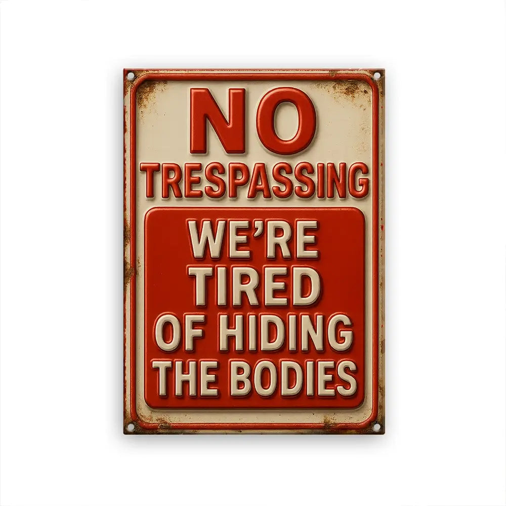 No Trespassing Notice Sign Metal No Soliciting Sign Retro Sign