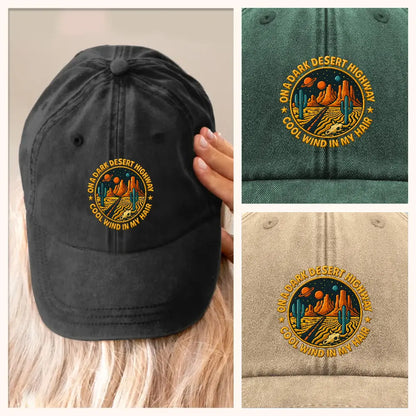 On a Dark Desert Highway - Adventure Hats for Men Women