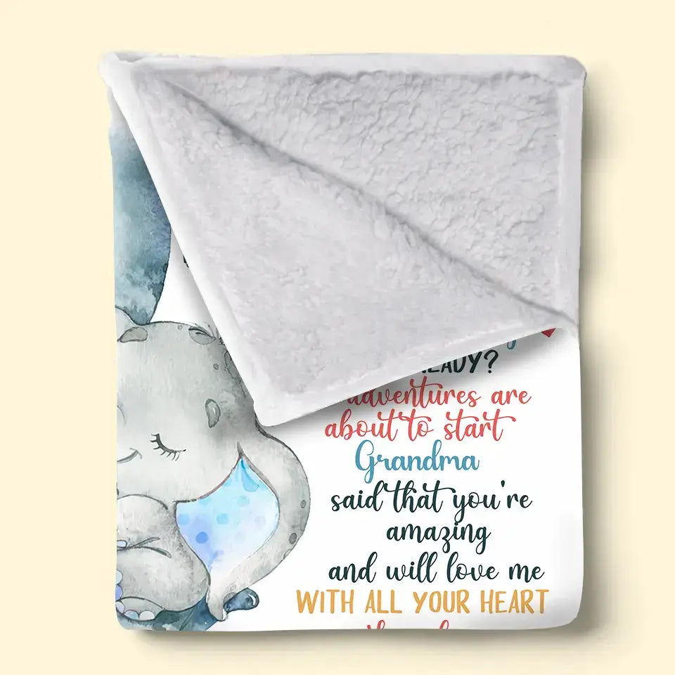 Our Adventures Are About to Start - Personalized Baby Blanket, Custom Baby Shower Gift for First-Time Moms FBLFEB17225