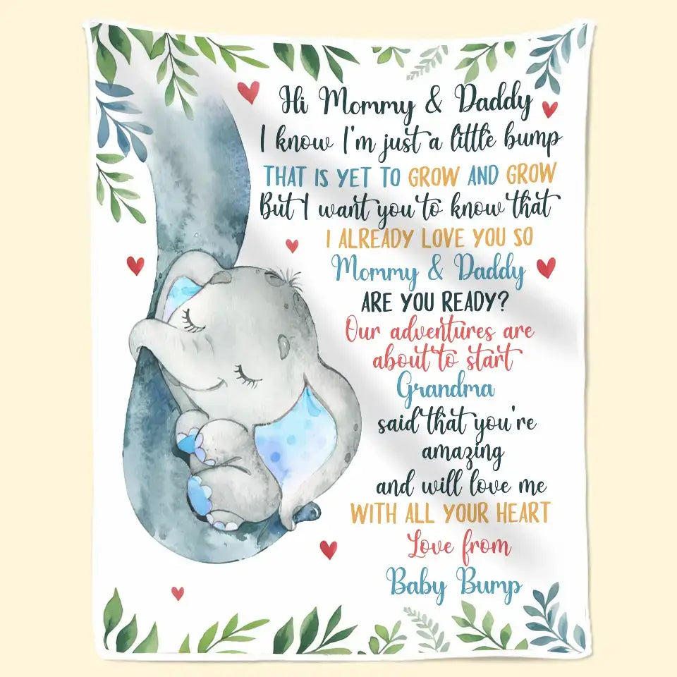Our Adventures Are About to Start - Personalized Baby Blanket, Custom Baby Shower Gift for First-Time Moms FBLFEB17225