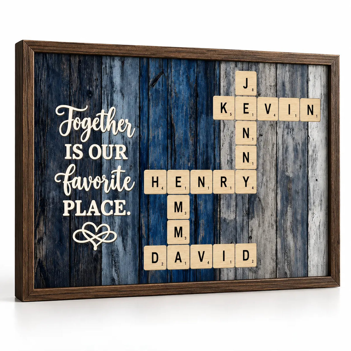 Together Crossword Art Poster Personalized Gift Duconspace