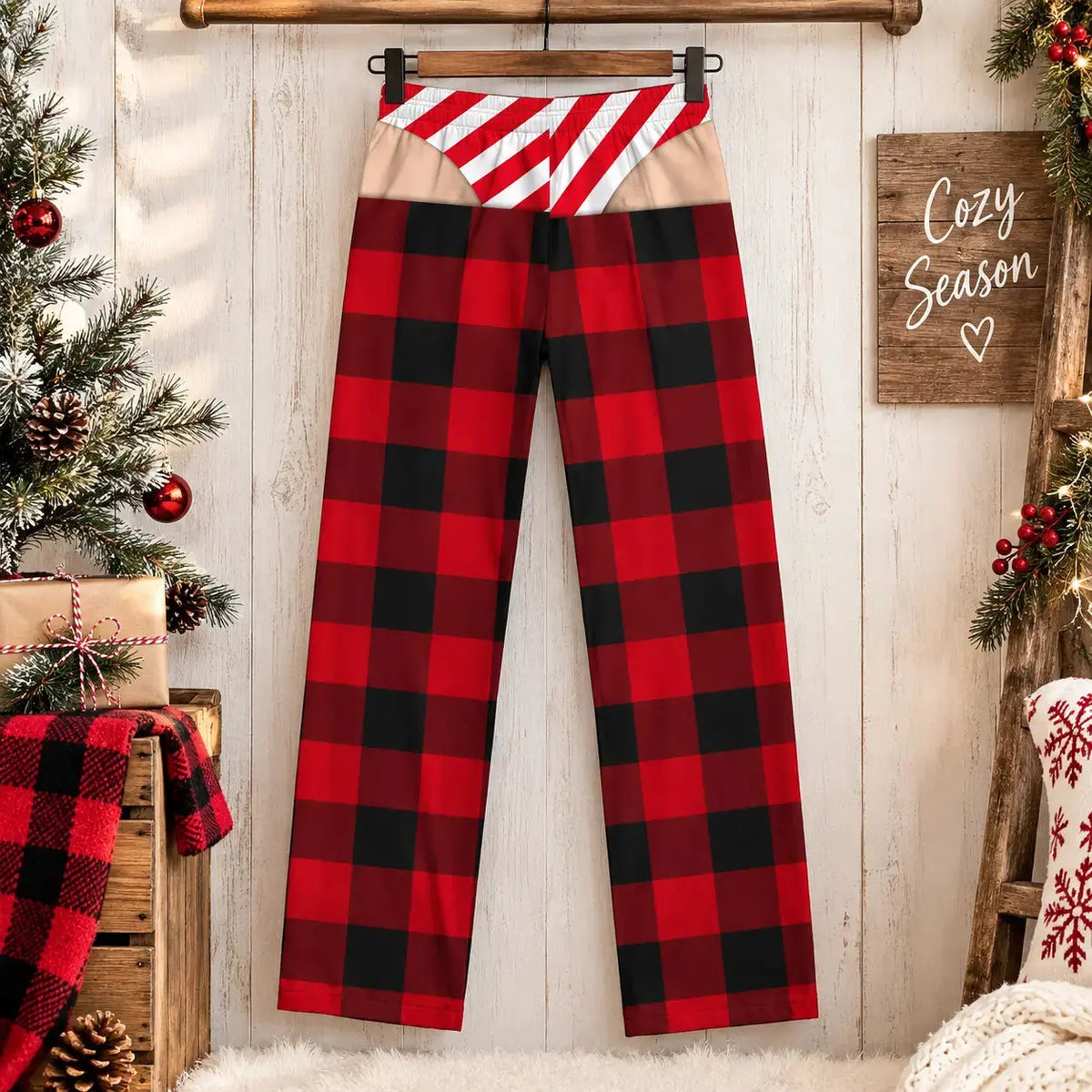 Pajama Pant Funny Christmas Personalized Holiday Gift Duconspace