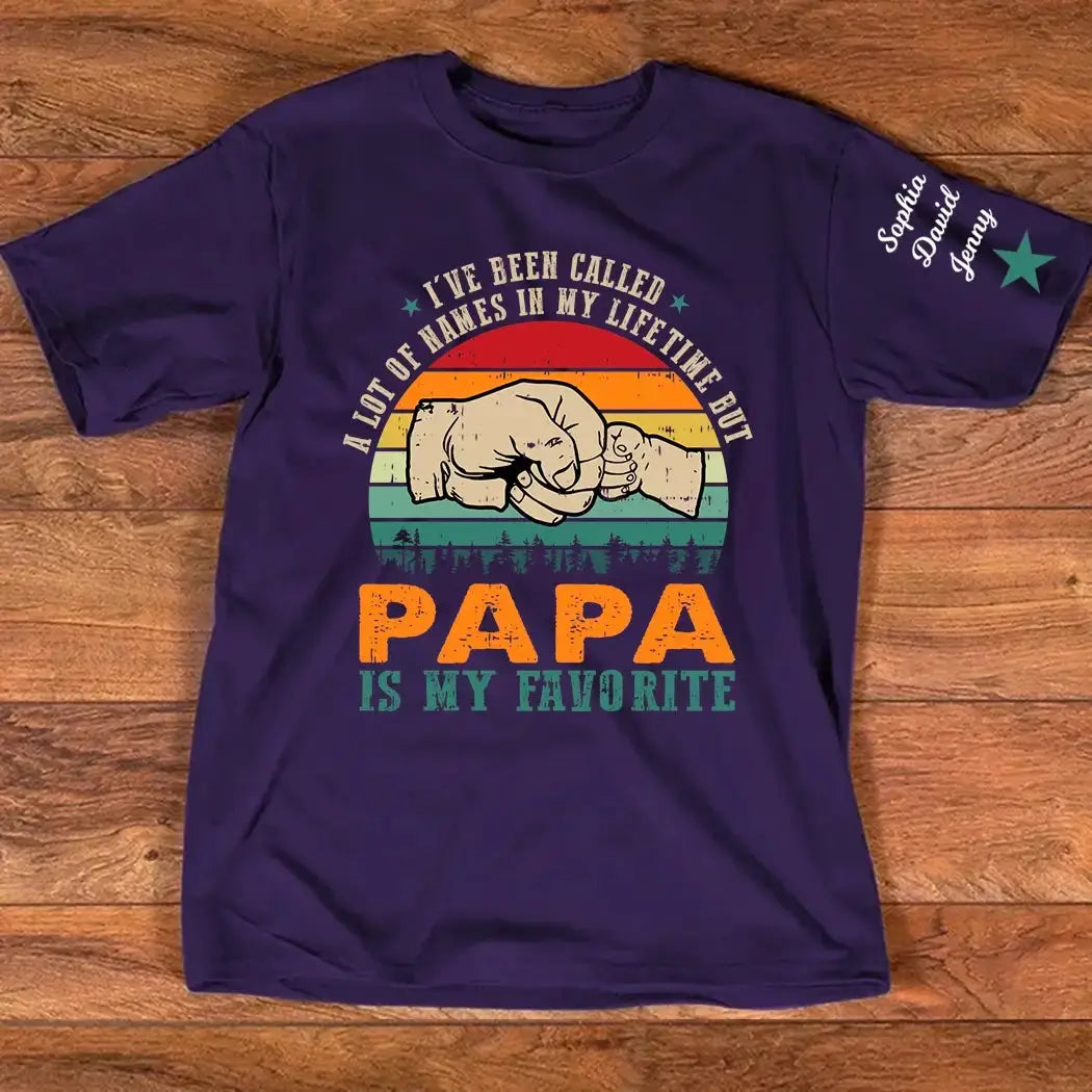 Papa Is My Favorite Shirt – Custom Papa Gift Duconspace