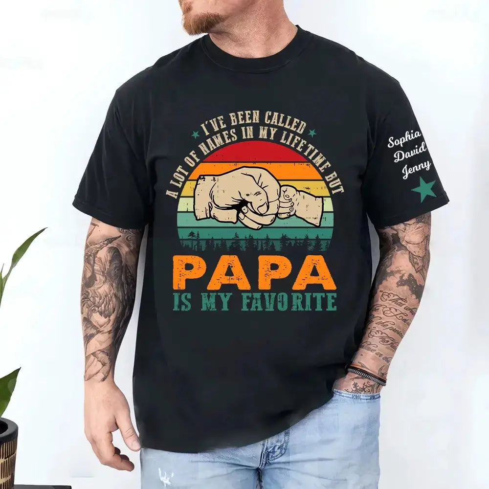 Papa Is My Favorite Shirt – Custom Papa Gift Duconspace