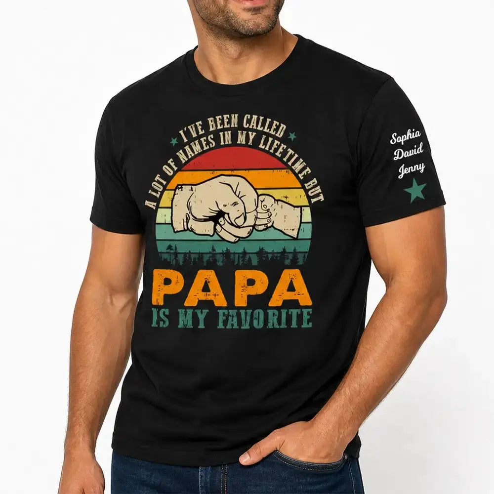 Papa Is My Favorite Shirt – Custom Papa Gift Duconspace