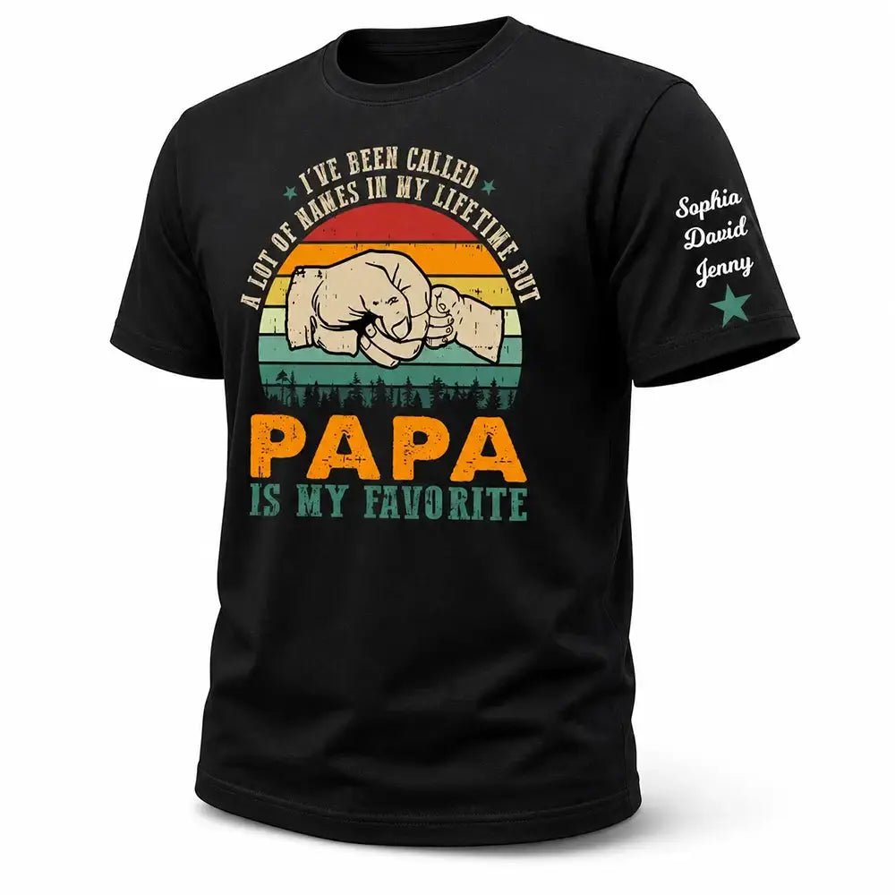 Papa Is My Favorite Shirt – Custom Papa Gift Duconspace