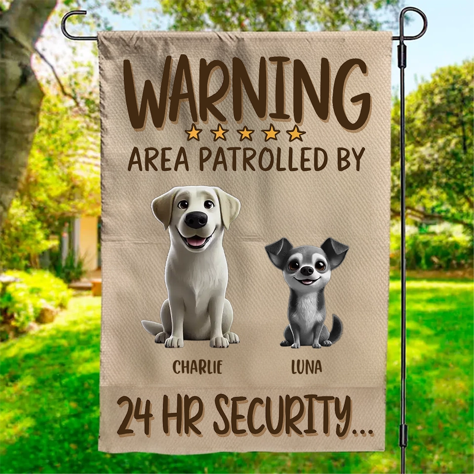 Patrolled by Loyal Paws - Personalized Dog & Cat Custom Flag, Perfect Gift for Pet Owners & Animal Lovers