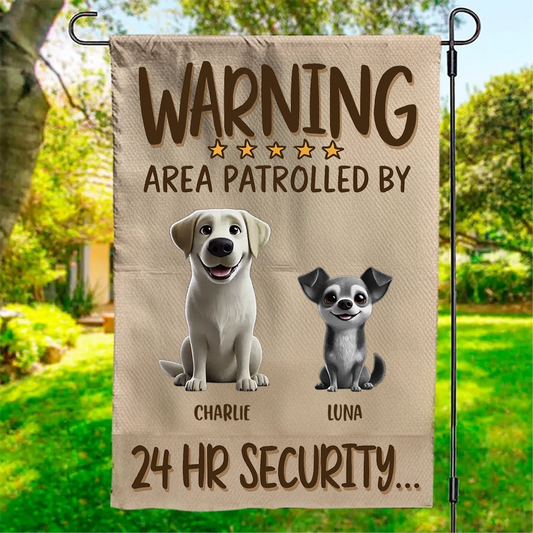Patrolled by Loyal Paws - Personalized Dog & Cat Custom Flag, Perfect Gift for Pet Owners & Animal Lovers