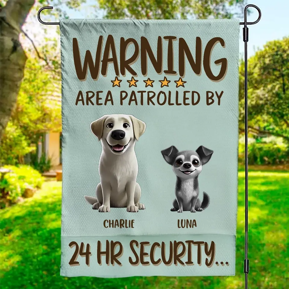 Patrolled by Loyal Paws - Personalized Dog & Cat Custom Flag, Perfect Gift for Pet Owners & Animal Lovers Ducon Space