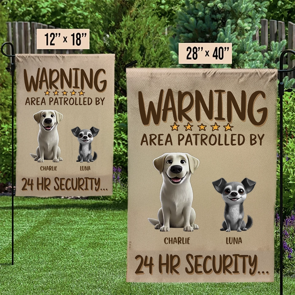 Patrolled by Loyal Paws - Personalized Dog & Cat Custom Flag, Perfect Gift for Pet Owners & Animal Lovers