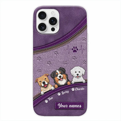 Paws, Snuggles, and Endless Love - Personalized Custom Clear Phone Case, Perfect Gift for Pet Owners and Dog Lovers