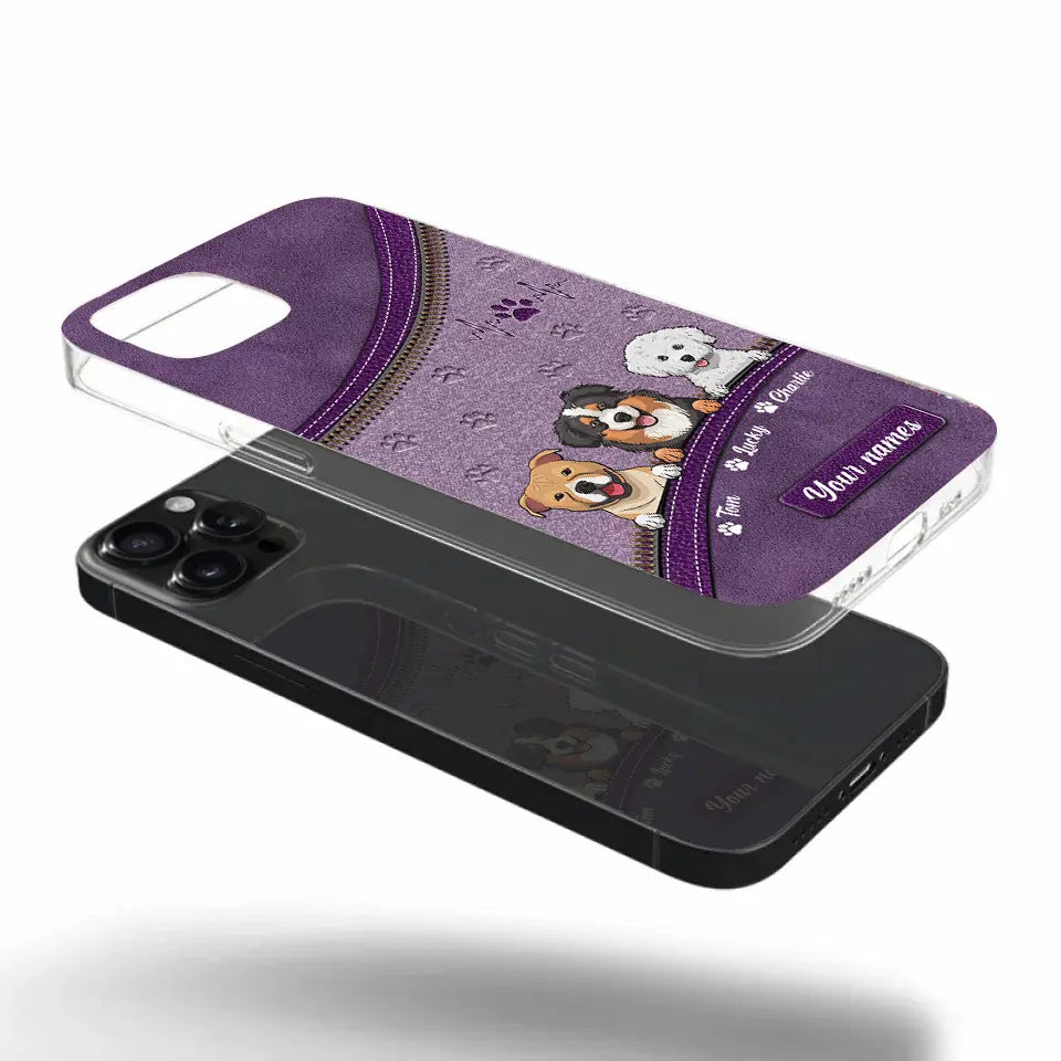 Paws, Snuggles, and Endless Love - Personalized Custom Clear Phone Case, Perfect Gift for Pet Owners and Dog Lovers